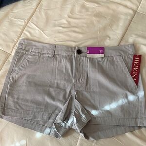 Merona Women's Light Gray Chino Shorts